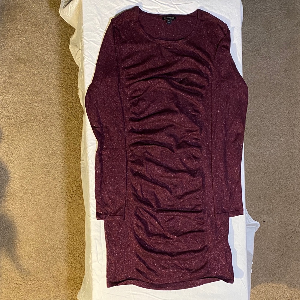 Express Deep Burgundy with Sparkle Dress